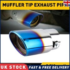 Car Exhaust Pipe Tip Rear Tail Throat Muffler Stainless Steel Round Accessories