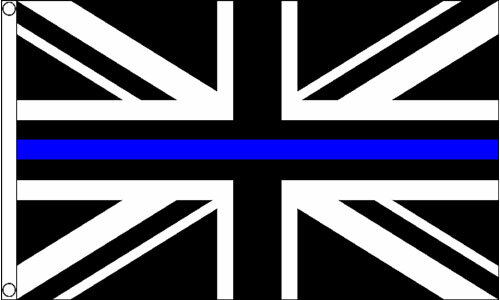 Thin blue line flag x - blue,