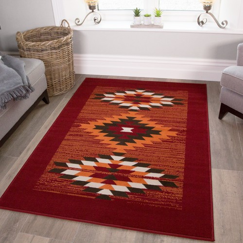 Milan red floor rug terracotta - floor,