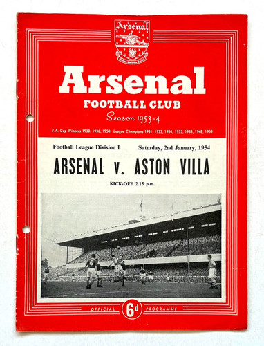 Arsenal aston villa 1954 - aston,