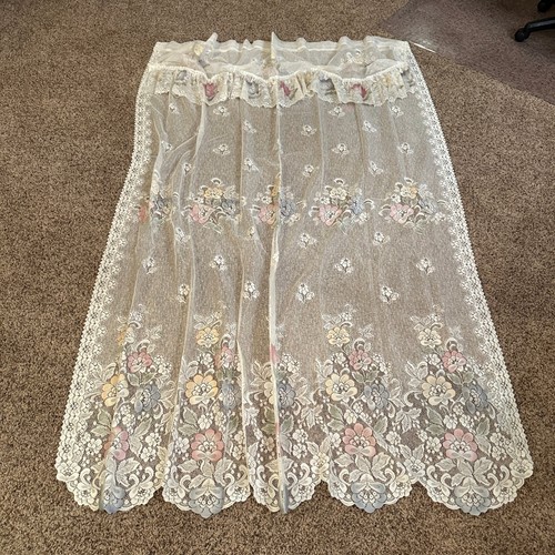 Vtg jcpenny floral lace sheer - vtg,