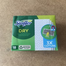 Swiffer Floor Mop Floor Dusters Refill Pack 18 Wipes Ideal for Dust. Box damage.