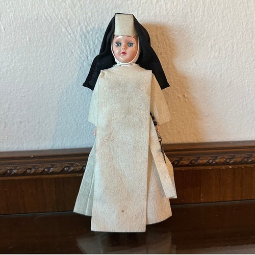 Vintage nun doll - vintage, white