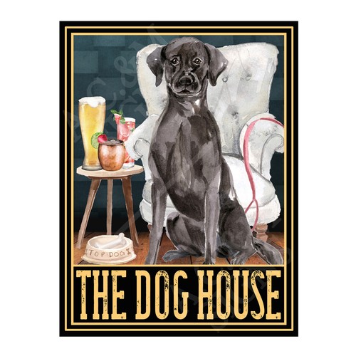 The dog house metal tin - metal,