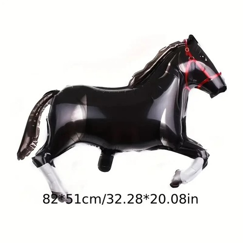 Black horse balloon - black,