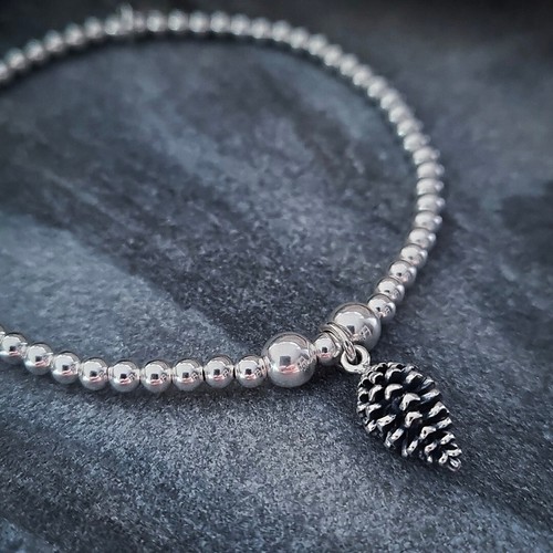 925 sterling silver pinecone - 925,
