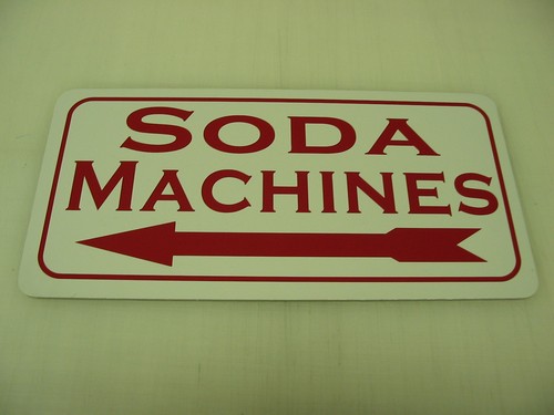 Soda machines metal tin - machines, sign