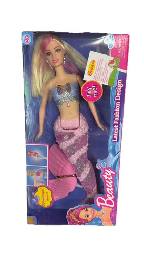 Mermaid shape musical doll - musical,