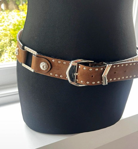 Versace brown leather - versace,
