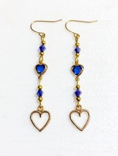 Gold Plated Heart and Sapphire