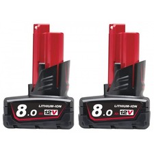 2X MILWAUKEE M12B6 12V 8Ah