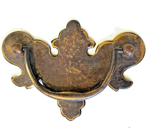 Solid brass plate handle pull