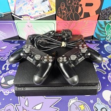 Sony PlayStation 4 Slim 500GB Console With 2 Controllers And Cables *Tested*