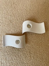 VILLEROY & BOCH "WAVE" SET OF 2 WHITE CERAMIC CANDLE HOLDERS