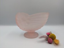 Art Deco Frosted Pink Glass