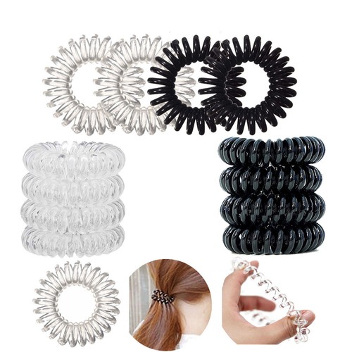 Spiral plastic hair - 4, bands