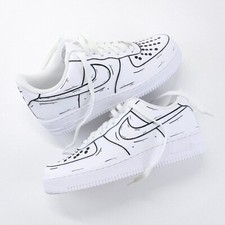 Air Force 1 Custom White Shoes