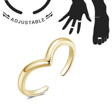 Toe Ring Wave Thin Adjustable