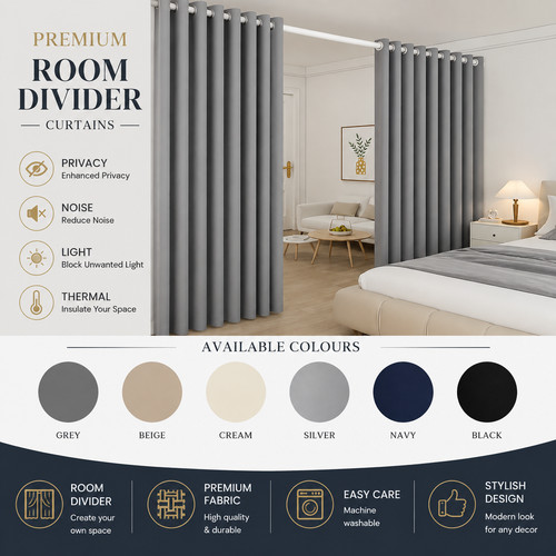Blackout room divider curtain - divider,