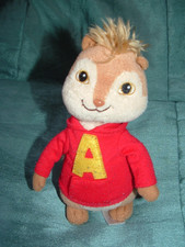 ALVIN AND THE CHIPMUNK SMALL ALVIN 6" CHIPMUNK PLUSH BEANIE SOFT TOY 2014 B