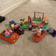 Peppa Pig Large Toy bundle, Playground, Figures Car Train ( Car & Train working)