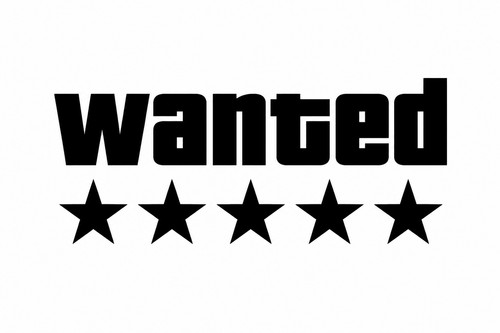 Wanted stars vinyl decal - vinyl,