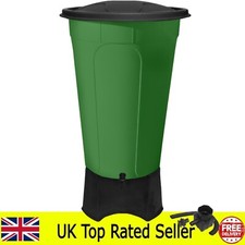 200 LITRE GREEN WATER BUTT STAND TAP & LID & DIVERTER KIT WATERBUTT  