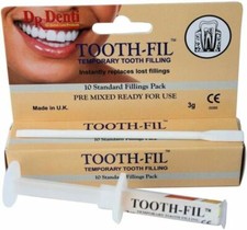 Dr Denti Tooth-Fill Temporary Tooth Filling Provides 10 Standard Fillings