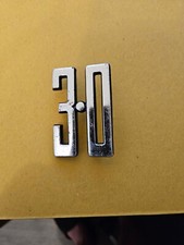 VINTAGE FORD CAPRI 3.0 CAR METAL WING BADGE EMBLEM GOOD USED 