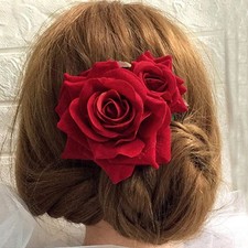 Publish rose flower hair clip