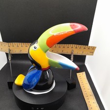 TOUCAN Bird ceramic Sculpture Ornament. would look great on Home BAR or mancave 
