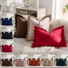 NEW Velvet Plain Ruffled
