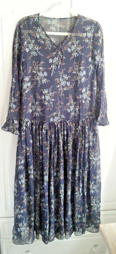 Laura ashley silk blue - 90's,