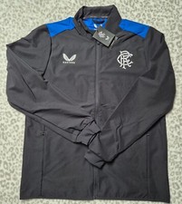 Castore Rangers FC Anthem Jacket Size UK L Black Blue