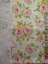Heather Bailey Fabric Nicey Jane Church Flowers Pink Green BTHY 18x44