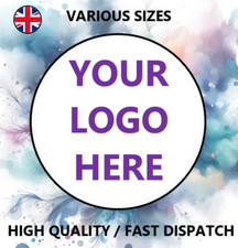 PERSONALISED ROUND PRINTED STICKERS CUSTOM LOGO LABELS BUSINESS SHIPPING