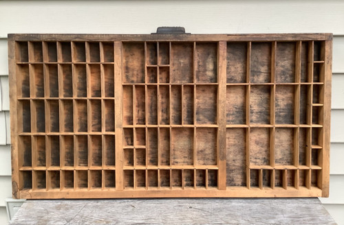 Antique wooden printers drawer - wooden,