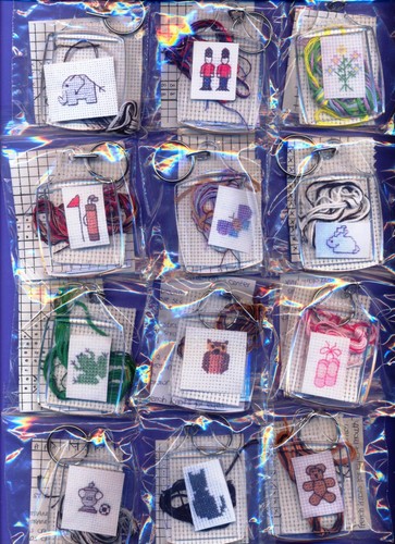 Counted cross stitch keyring - stitch,