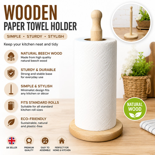 Wooden kitchen paper - wooden, towel