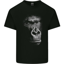 Large 3D Gorilla Face Ecology Mens Light Cotton T-Shirt