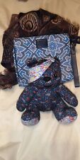 Liberty Brown Wool Peacock Pattern Scarf , Cosmetics  Bag & Pudsey Bear Bundle 