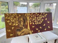 Original Art large Acrylic on canvas Budha painting by Artist Thanapon Junkasain