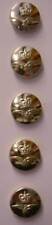 5 x 23mm Silver RAF Buttons QC Military Fancy Dress 