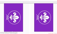 SCOUTS PURPLE 9 METRE BUNTING