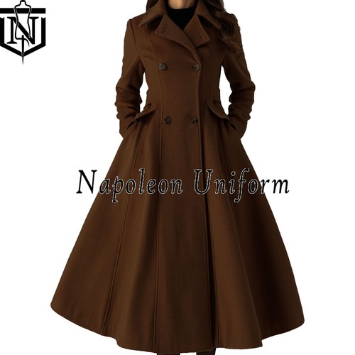 Women dark brown wool 18th - brown,