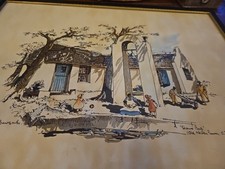 Vintage Rare Framed Philip Bawcombe Lithograph ~ ‘The Front Room’ Meerlust, Cape
