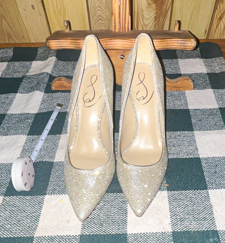 Women gold glitter pointed - gold,