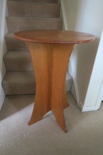 1960s/1970s vintage retro round wooden formica side telephone table formica styl