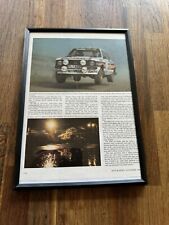 Framed 1980 Rothmans Mk2 Ford Escort RS1800 Vatanen Rally Magazine Poster Retro