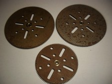 3 * Meccano Gears Wheels 2 * 3 1/2" and 1 * 2/1/2" - Parts 27b and 27c